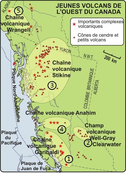 jeunes volcans de l'ouest du Canada